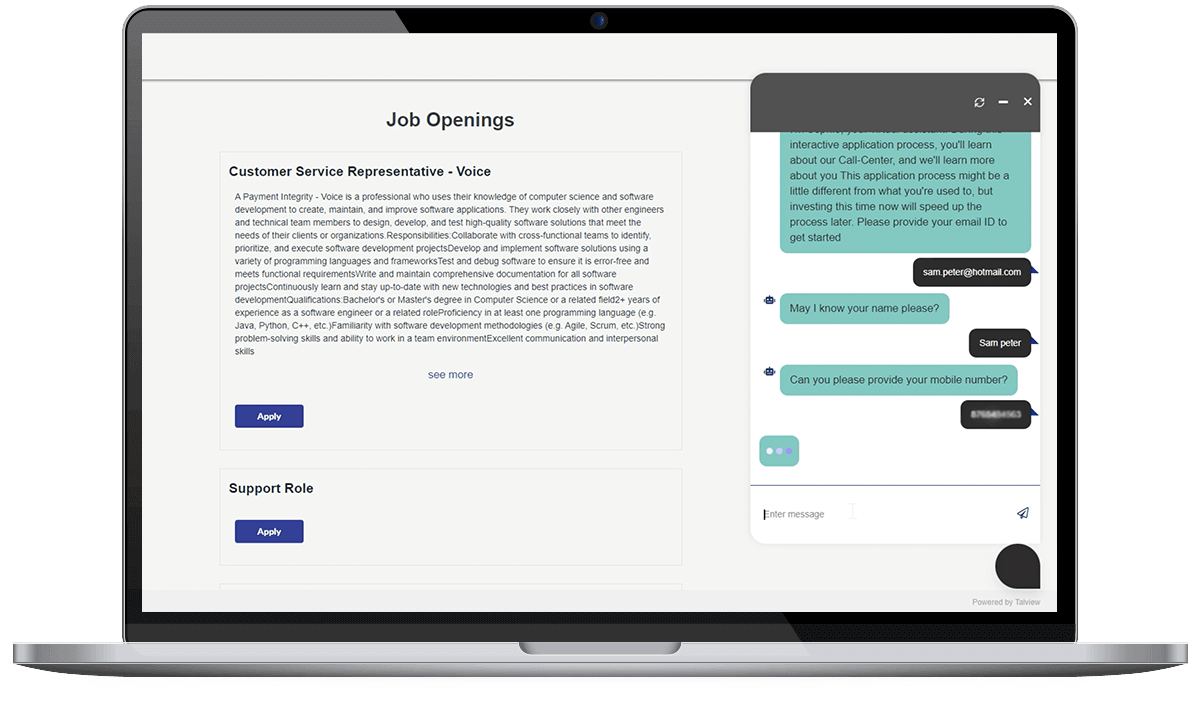 Chatbot-apply-process