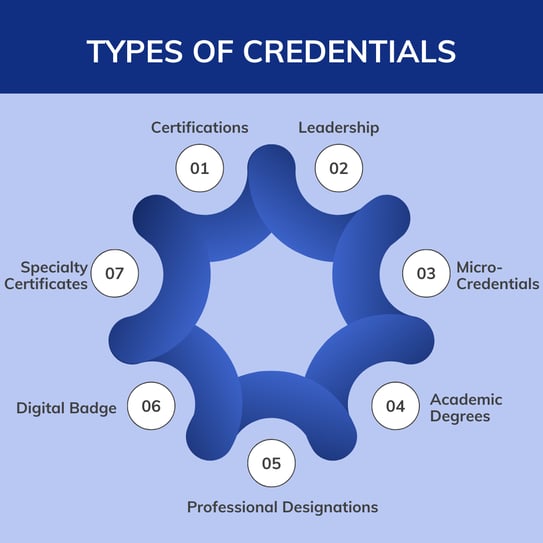 Orange and Blue Circle Digital Marketing Types Infographic Instagram Post