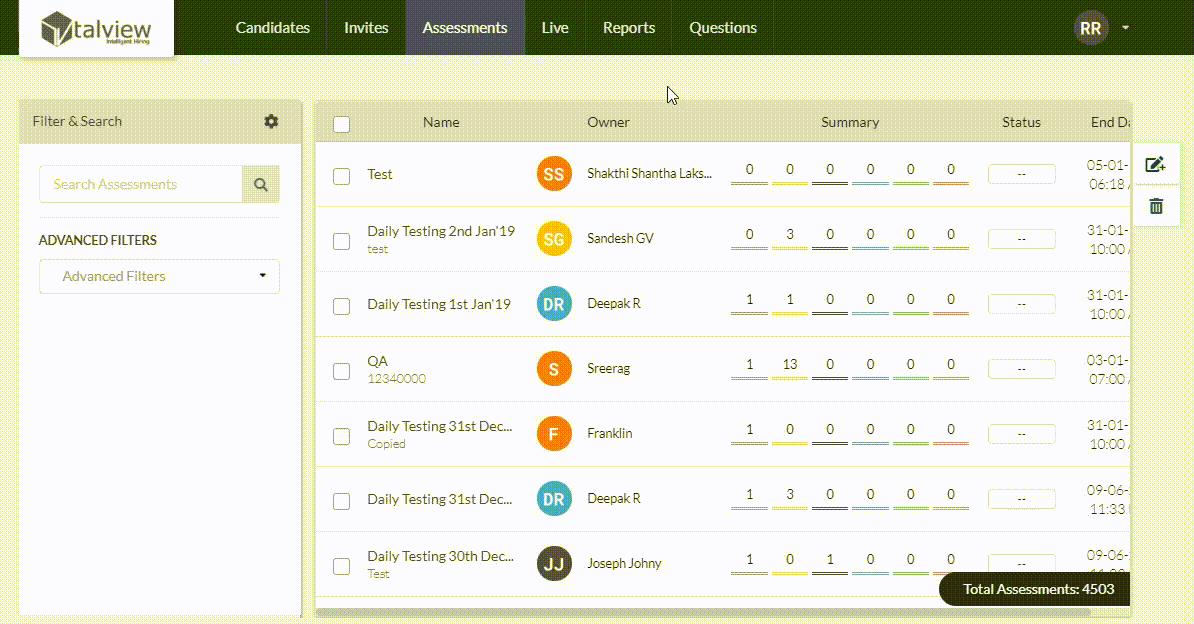 Release 10 - Manage Assessments