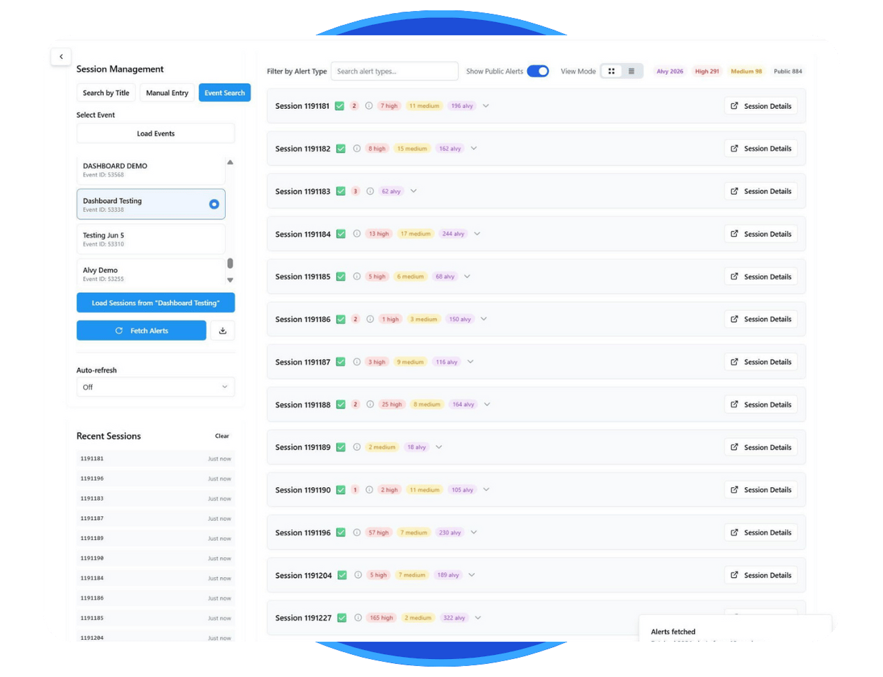 Live Pop-In Watch Dashboard by Talview | AI-Powered Exam Monitoring