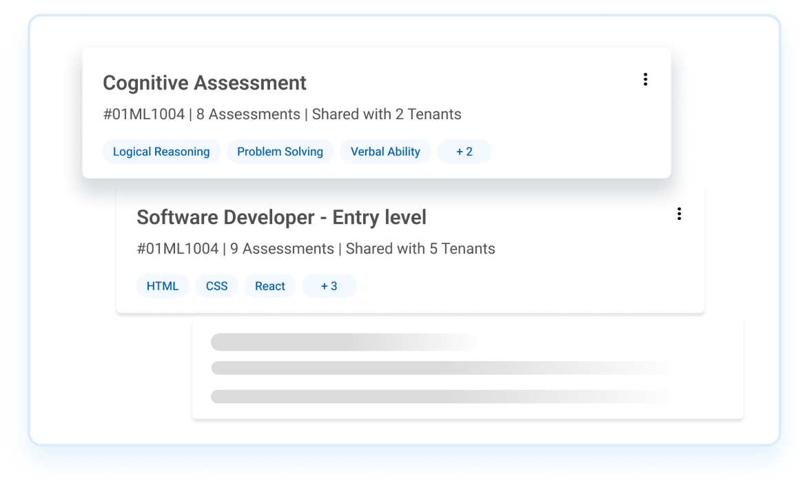 Out of the box assessments