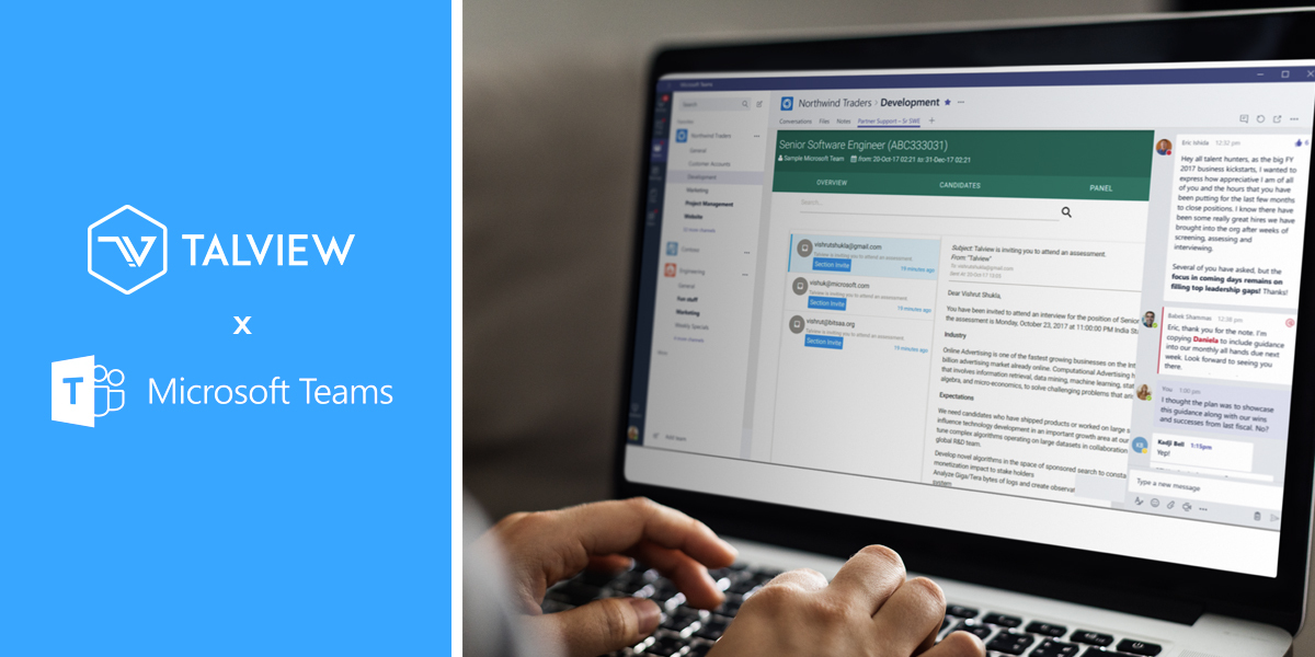 Microsoft Teams and Talview integration product screen shot