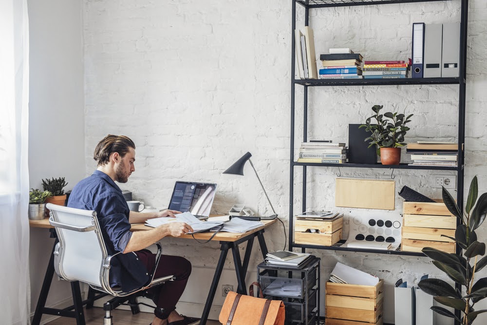 Man working from home