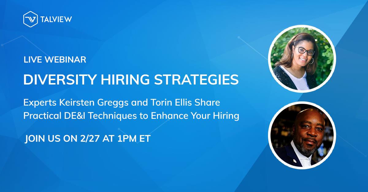 Diversity Hiring Strategies webinar